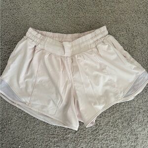 Lululemon hotty hot shorts, low rise 4”, strawberry milkshake